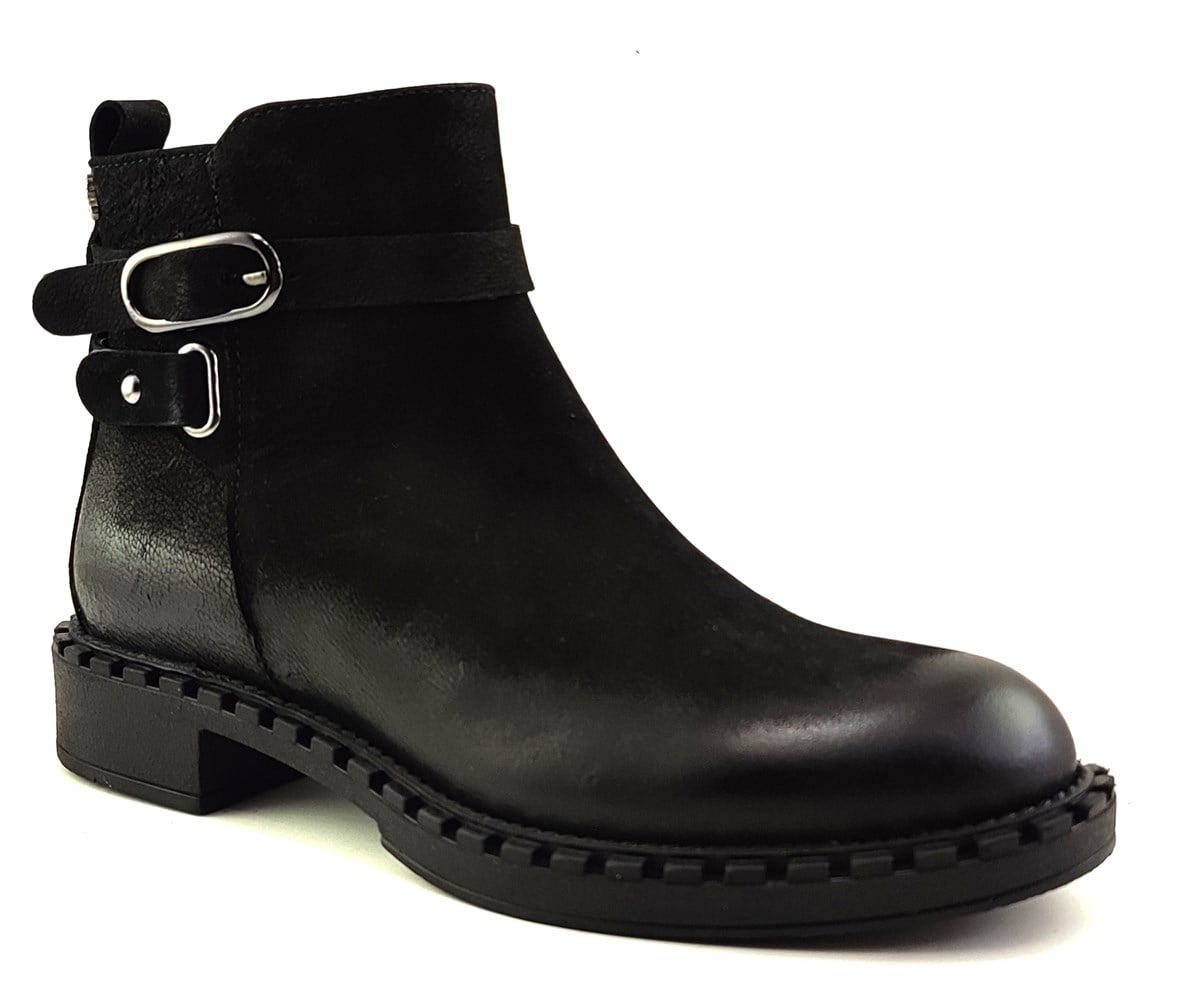 Venüs 2152203 Günlük Hakiki Deri Bayan Bot-Siyah sistemayakkabi