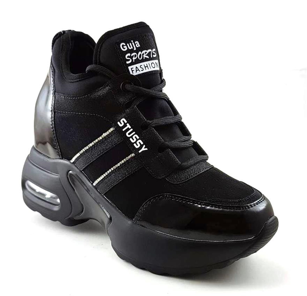301 4 Guja Boğazlı Bayan Spor Ayakkabısı -Siyah - Sistem Ayakkabı Online