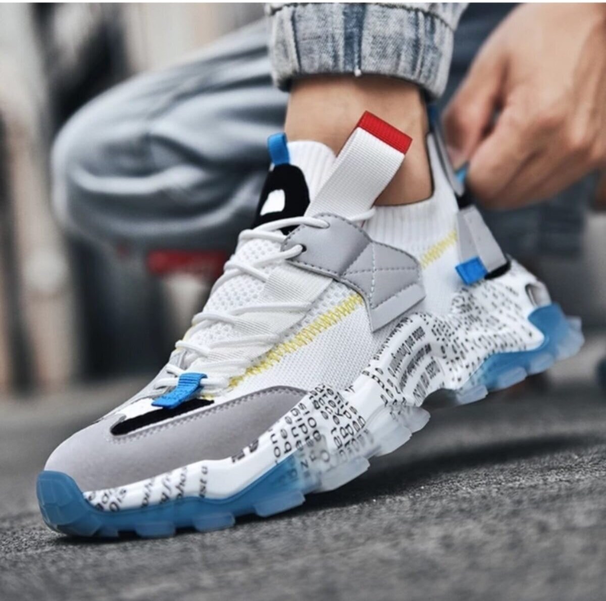 451-3 Guja Erkek Sneaker Ayakkabı-Beyaz sistemayakkabi