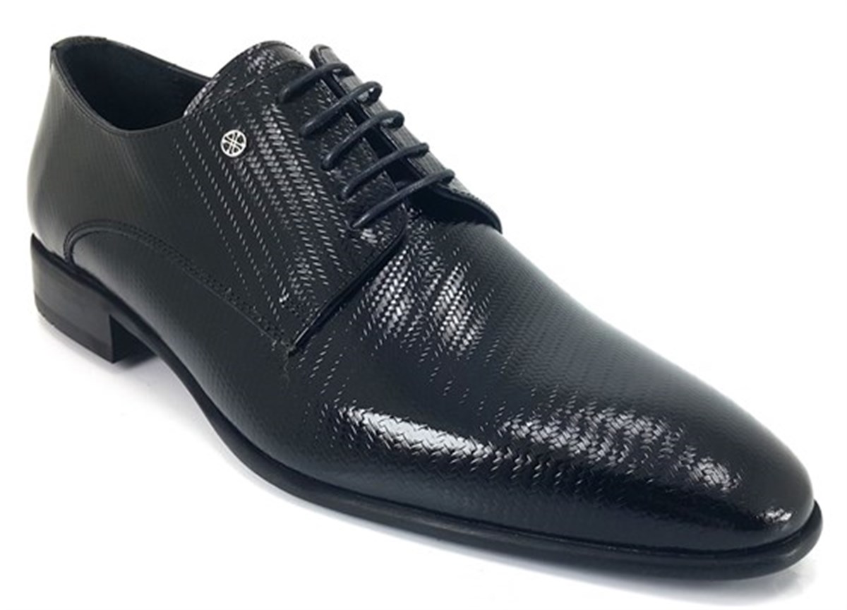 9550 Marcomen Günlük Klasik Erkek Deri Ayakkabı-Siyah Rugan-Sistem Ayakkabı  Online
