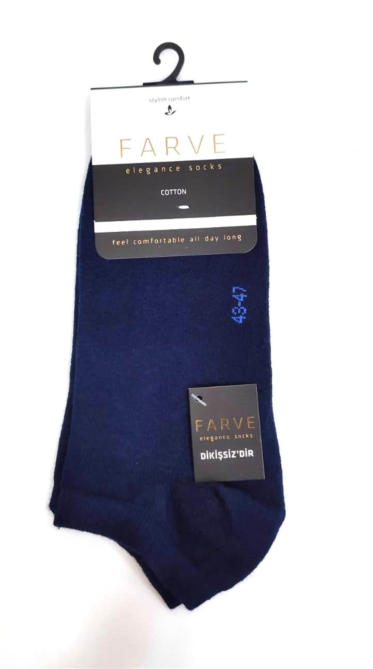 Fabcare Dikişsiz Cotton Erkek Patik Çorabı-Lacivert sistemayakkabi