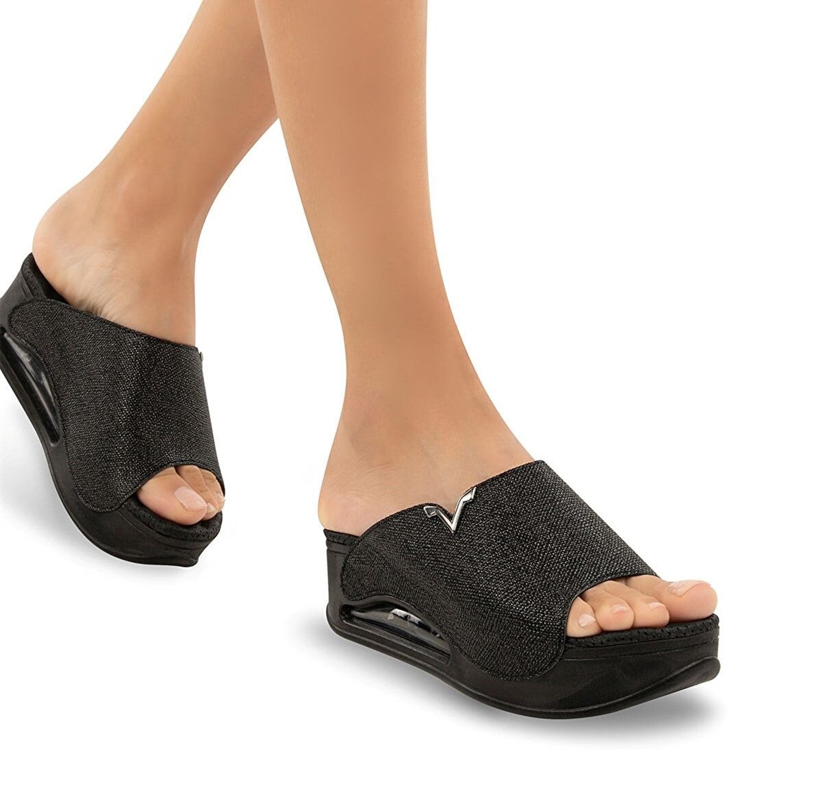 Muya Orthopedix Aero Air Max Tabanlı Kadın Terlik-Siyah-Sistem Ayakkabı  Online