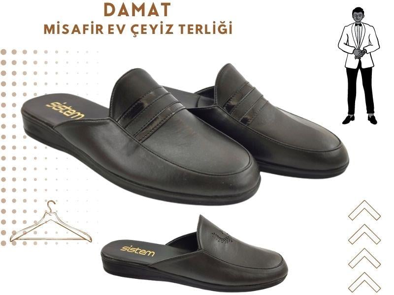 Sistem 115 Misafir Damat Ve Çeyiz Ev Terliği-Siyah sistemayakkabi