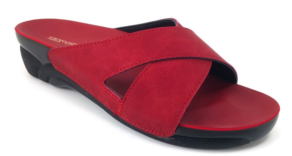 Venedik-9 Ceyo Bayan Terlik-Kırmızı-Sistem Ayakkabı Online