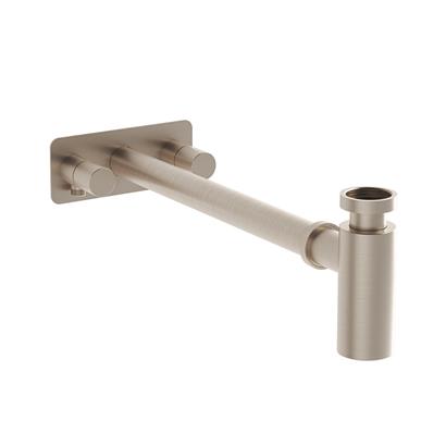 Vitra Origin Lavabo Sifon Seti (Simetrik, Rozetli) Fırçalı Nikel