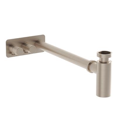 Vitra Origin Lavabo Sifon Seti (Asimetrik, Rozetli) Fırçalı Nikel