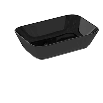 Vitra Geo Dikdörtgen Çanak Lavabo Parlak Siyah, 60 Cm