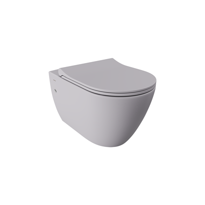 Bocchi Venezia Rimless Asma Klozet Mat Gri (Klozet Kapağı Hariçtir) 