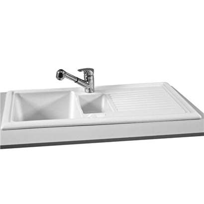 Vitra Arkitekt Damlalıklı 1,5 Gözlü Eviye, 100 Cm