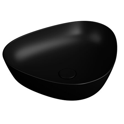 Vitra Plural Mat Siyah 47 Cm Üçgen Çanak Lavabo
