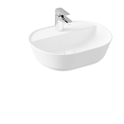 Vitra Geo Oval Tezgah Üstü Lavabo Mat Beyaz, 55 Cm