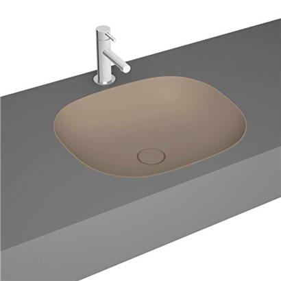 Vitra Plural Mat Kil Beji Kare Tezgahaltı Lavabo 45 Cm