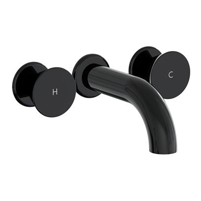 Vitra Liquid Ankastre Lavabo Bataryası Kısa, Parlak Siyah