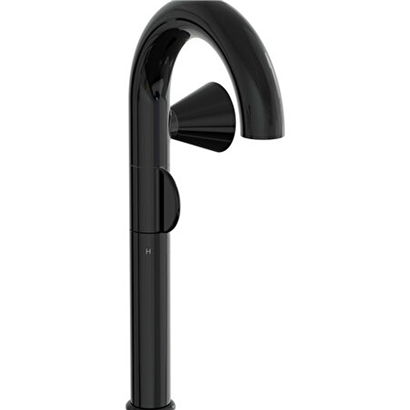 Vitra Liquid Lavabo Bataryası Yüksek, Sağdan Kullanım, Parlak Siyah