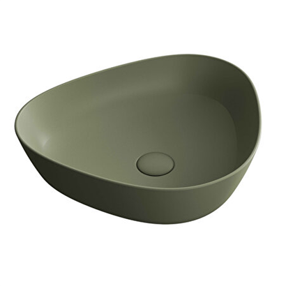 Vitra Plural 47 Cm Mat Yosun Yeşili Alçak Üçgen Çanak Lavabo