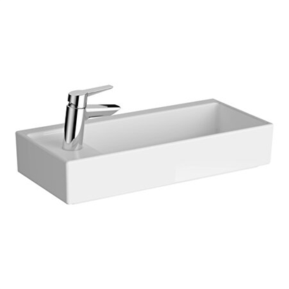 Vitra Archiplan Dar Soldan Armatürlü Lavabo 60 Cm, Beyaz