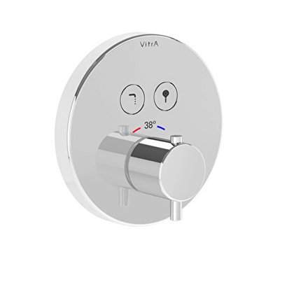Artema AquaHeat Aquacontrol Round Ankastre Termostatik Banyo Bataryası (Sıva Üstü Grubu) Krom