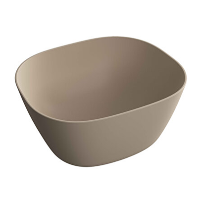 Vitra Plural Mat Kil Bej 45 Cm Yüksek Kare Çanak Lavabo