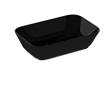 Vitra Geo Dikdörtgen Çanak Lavabo Parlak Siyah, 60 Cm
