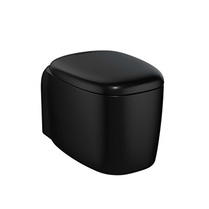 Vitra Plural Mat Siyah Rim-Ex Kanalsız Asma Klozet