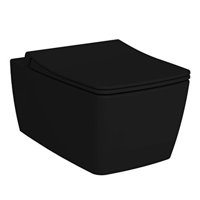 Vitra Metropole Rim-Ex 56 Cm Mat Siyah Asma Klozet