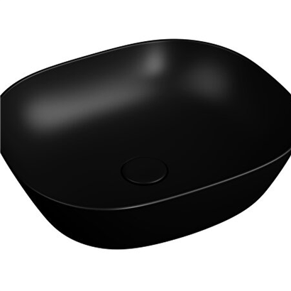 Vitra Plural 45 Cm Kare Çanak Lavabo Mat Siyah