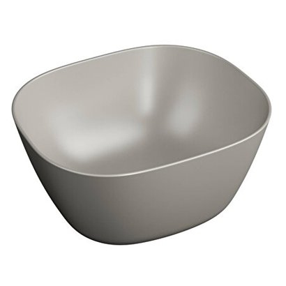 Vitra Plural Mat Bej 45 Cm Kare Yüksek Çanak Lavabo
