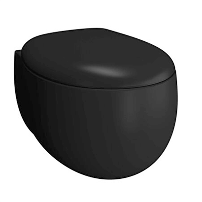 Vitra Memoria Mat Siyah Rim-Ex Kanalsız Asma Klozet