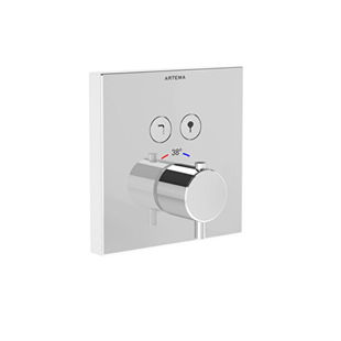 Artema AquaHeat Ankastre Termostatik Banyo Bataryası (Sıva Üstü Grubu) Krom