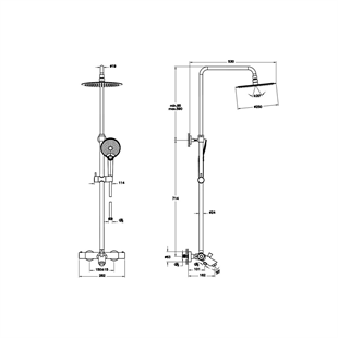 Artema AquaHeat Bliss 250B Banyo Sistemi Krom