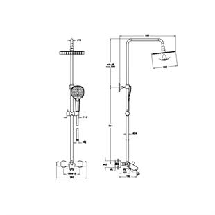 Artema AquaHeat Bliss S 230B Banyo Sistemi Krom