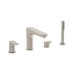Artema Root Round Küvet Bataryası (4 Delikli) Fırçalı Nikel