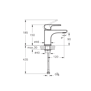 Artema Root Round Lavabo Bataryası Fırçalı Nikel