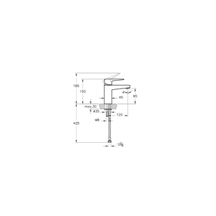 Artema Root Square Blueco Lavabo Bataryası Krom