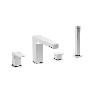Artema Root Square Küvet Bataryası (4 Delikli) Krom