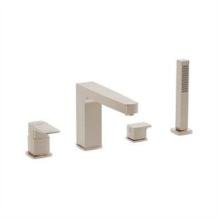 Artema Root Square Küvet Bataryası (4 Delikli) Fırçalı Nikel
