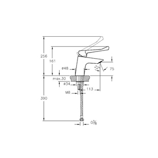 Artema Solid S Engelli Krom Lavabo Bataryası