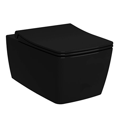 Vitra Metropole Rim-Ex 56 Cm Parlak Siyah Asma Klozet