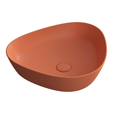 Vitra Plural 47 Cm Mat Terra Rosso Alçak Üçgen Çanak Lavabo