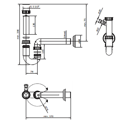 Bocchi A1710 Gider Borusu
