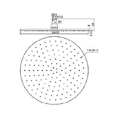 Bocchi AIR2 400R Tepe Duşu, ø400 mm