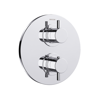 Bocchi Ankastre Termostatik Duş Bataryası 2 Çıkışlı, ø196 mm