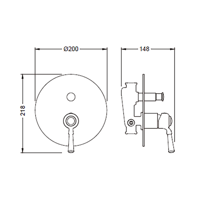 Bocchi Burlington Ankastre Banyo Bataryası Krom