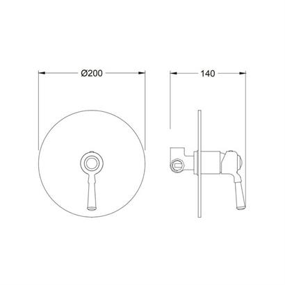 Bocchi Burlington Duş Bataryası Krom