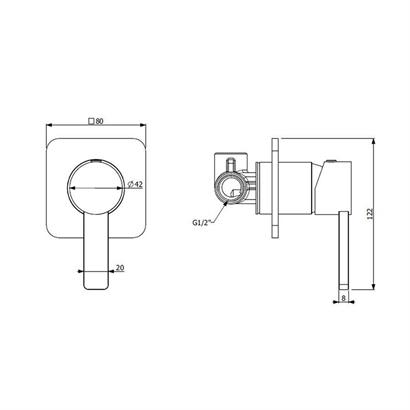 Bocchi Canyon Ankastre Duş Bataryası Krom
