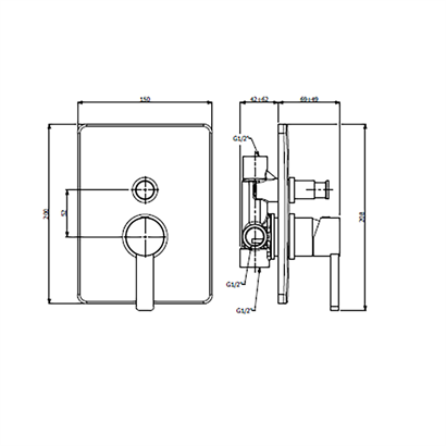 Bocchi Canyon Ankastre Krom Banyo Bataryası