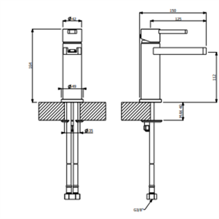 Bocchi Canyon Krom Lavabo Bataryası