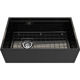 Bocchi Contempo Step Rim 76 cm Mutfak Eviyesi Mat Siyah