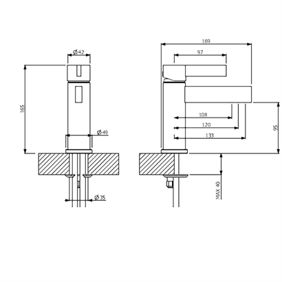 Bocchi Cube Crystal Altın Lavabo Bataryası