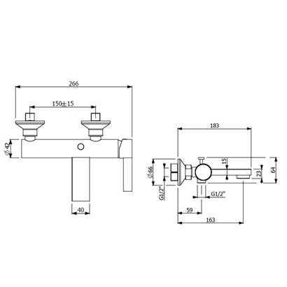 Bocchi Cube Krom Banyo Bataryası